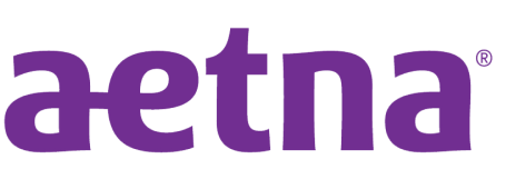 Aetna logo in purple text with registered trademark symbol